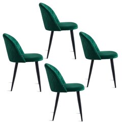 4 tooli komplekt Viking, Glamour, tume-roheline värvus цена и информация | Стулья для кухни и столовой | kaup24.ee
