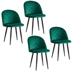 4 tooli komplekt Viking, Glamour, tume-roheline värvus hind ja info | Söögilaua toolid, köögitoolid | kaup24.ee
