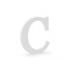 Деревянная буква C, белая, 17x20 см цена и информация | Праздничные декорации | kaup24.ee