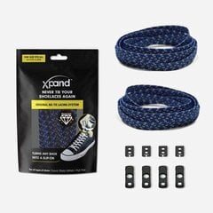 Elastsed kingapaelad Xpand No-Tie Navy, sinine-helkur цена и информация | Уход за одеждой и обувью | kaup24.ee