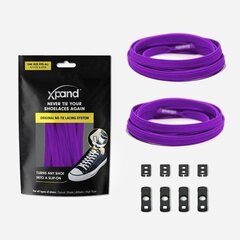 Эластичные шнурки Xpand No-Tie Purple цена и информация | Уход за одеждой и обувью | kaup24.ee