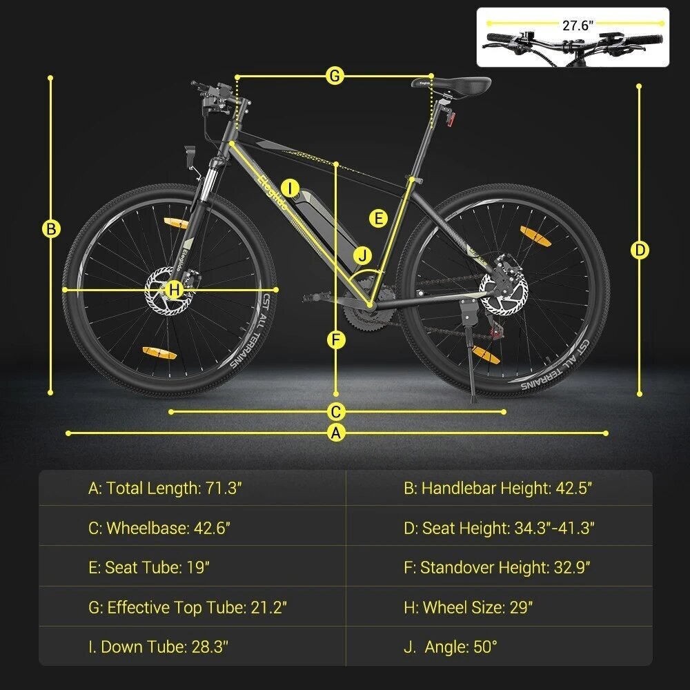 Elektrijalgratas Eleglide M1 Plus, 29", must, 250W, 12,5Ah hind ja info | Elektrirattad | kaup24.ee