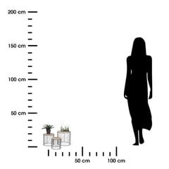 Komplekt 3 väikest lauda Harp, musta/naturaalse värviga цена и информация | Журнальные столики | kaup24.ee