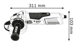 Угловая шлифовальная машина Bosch 060179S002, без аккумулятора и зарядного устройства цена и информация | Шлифовальные машины | kaup24.ee