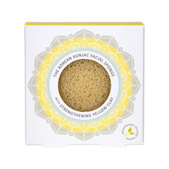 Näopesukäsn Konjac Sponge The Mandala Yellow Clay hind ja info | Näopuhastusvahendid | kaup24.ee