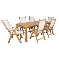 Dining set BALI table and 6 chairs цена и информация | Комплекты уличной мебели | kaup24.ee