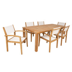 Dining set BALI table and 6 chairs цена и информация | Комплекты уличной мебели | kaup24.ee