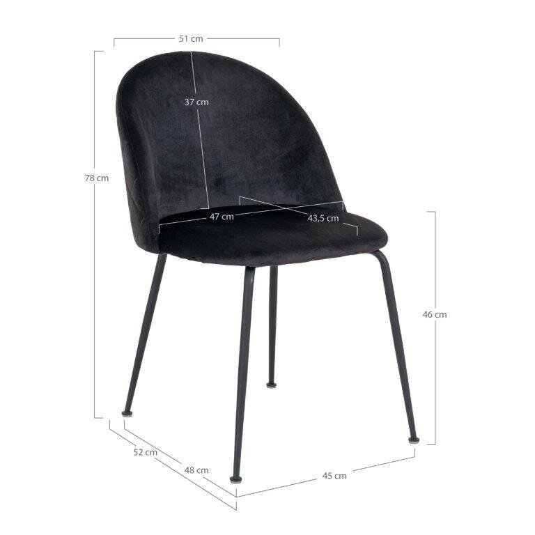 2-tooliga komplekt Geneve, must hind ja info | Söögitoolid, baaritoolid | kaup24.ee