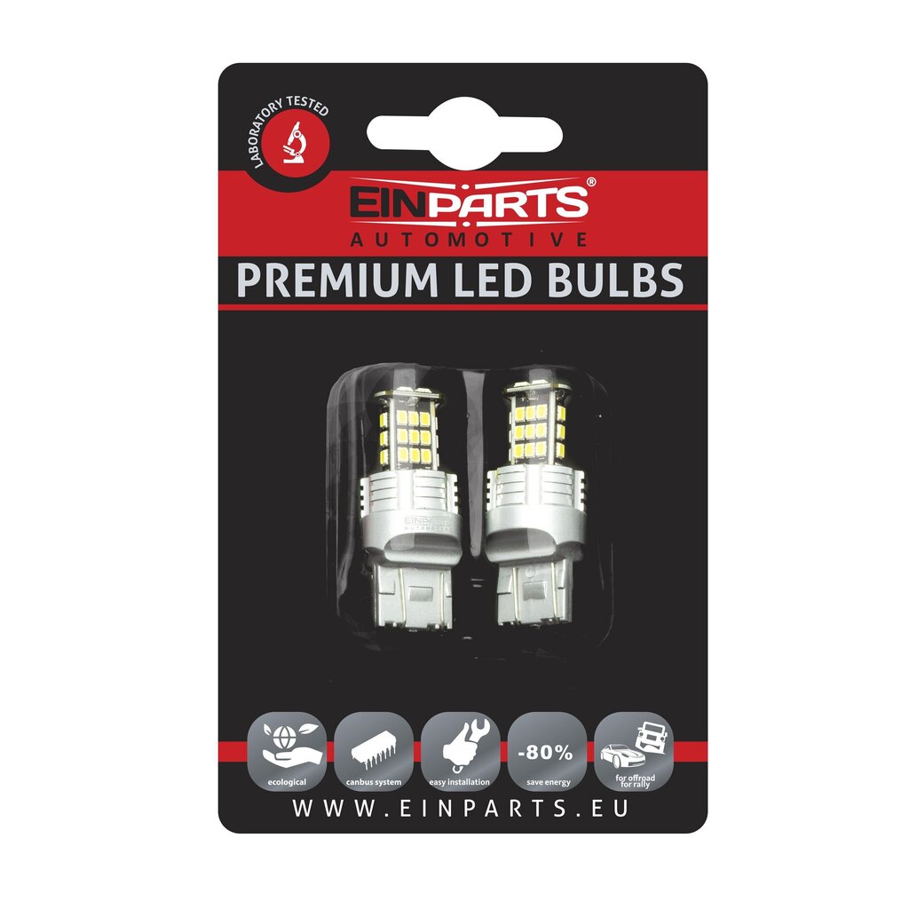 Auto LED Pirnid EinParts W21/5W 6000K CanBus 12V - 2 tk hind ja info | Autopirnid | kaup24.ee