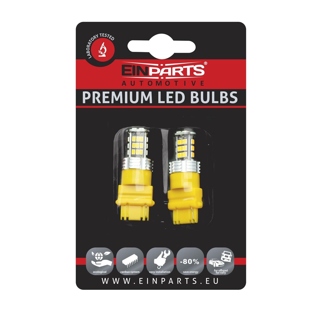 Auto LED Pirnid EinParts P27W 1700-1800K CanBus 12V - 2 tk цена и информация | Autopirnid | kaup24.ee