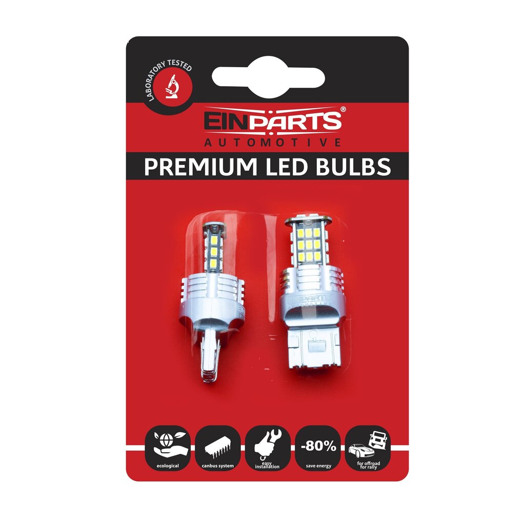 Auto LED Pirnid EinParts W21/5W 6000K CanBus 12V - 2 tk hind ja info | Autopirnid | kaup24.ee