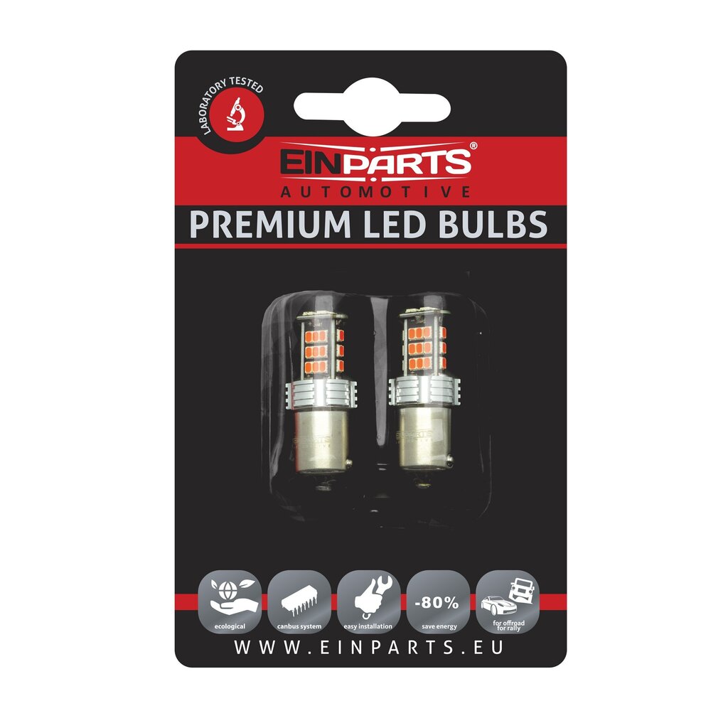 Auto LED Pirnid EinParts P21W 1000-1500K CanBus 12V - 2 tk hind ja info | Autopirnid | kaup24.ee