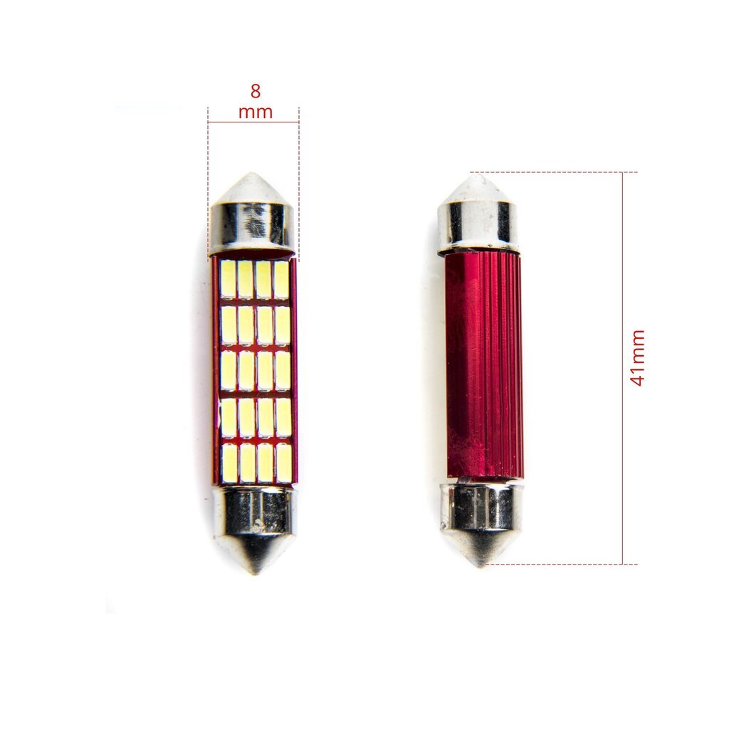 Auto LED Pirnid EinParts C10W Festoon 41mm 6000K CanBus 12V - 2 tk hind ja info | Autopirnid | kaup24.ee