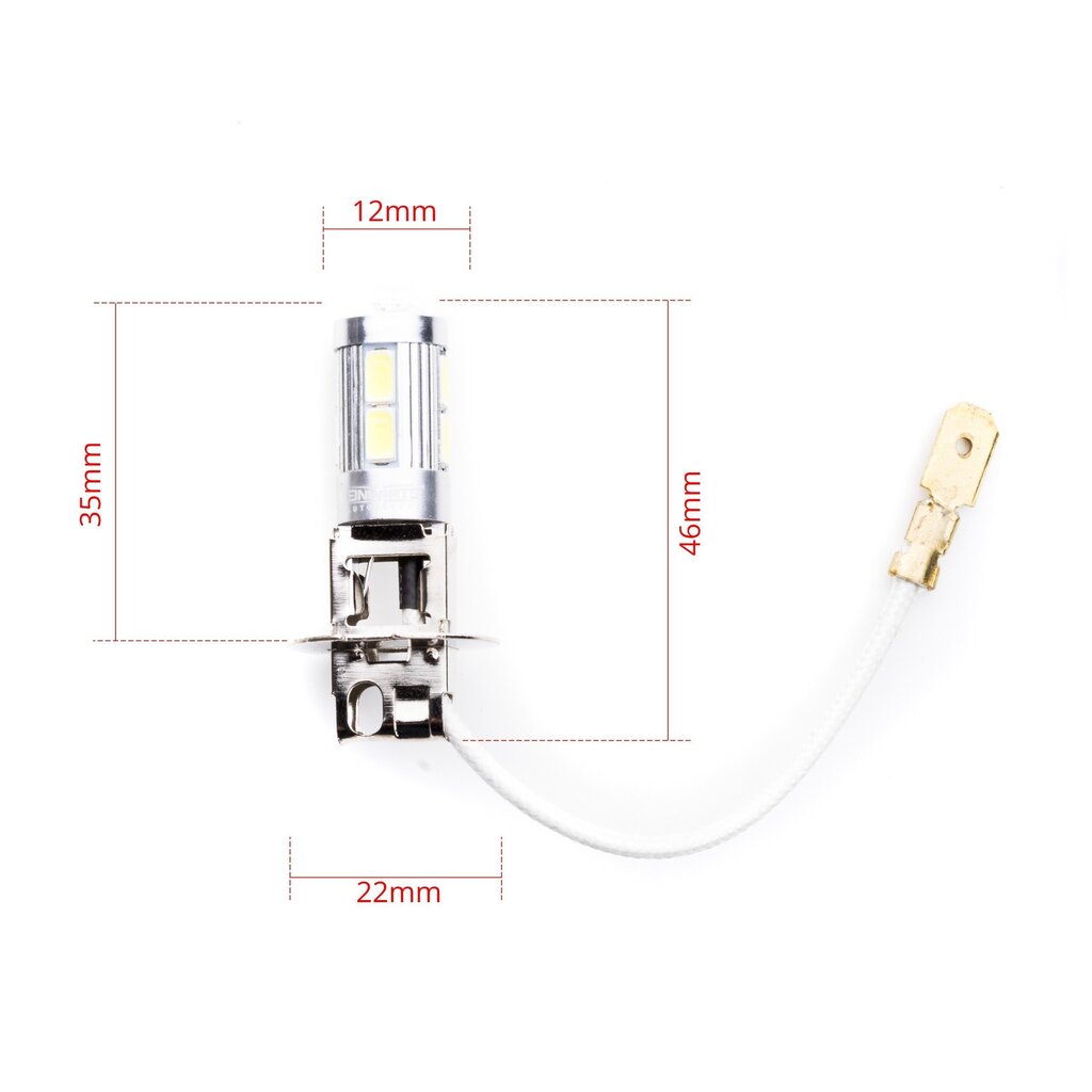 Auto LED Pirnid EinParts H3 6000K 12V - 2 tk hind ja info | Autopirnid | kaup24.ee