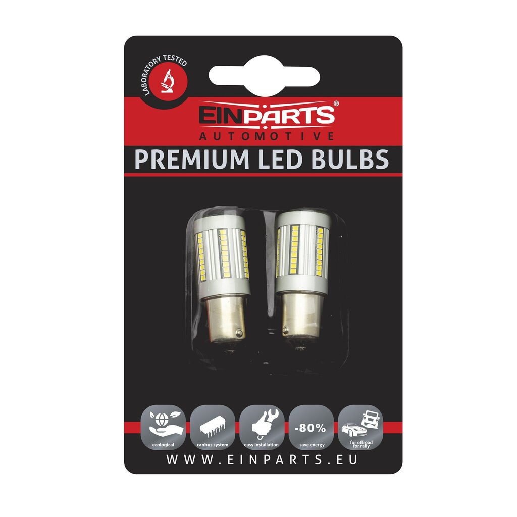 Auto LED Pirnid EinParts P21W 1000-1500K CanBus 12V - 2 tk hind ja info | Autopirnid | kaup24.ee