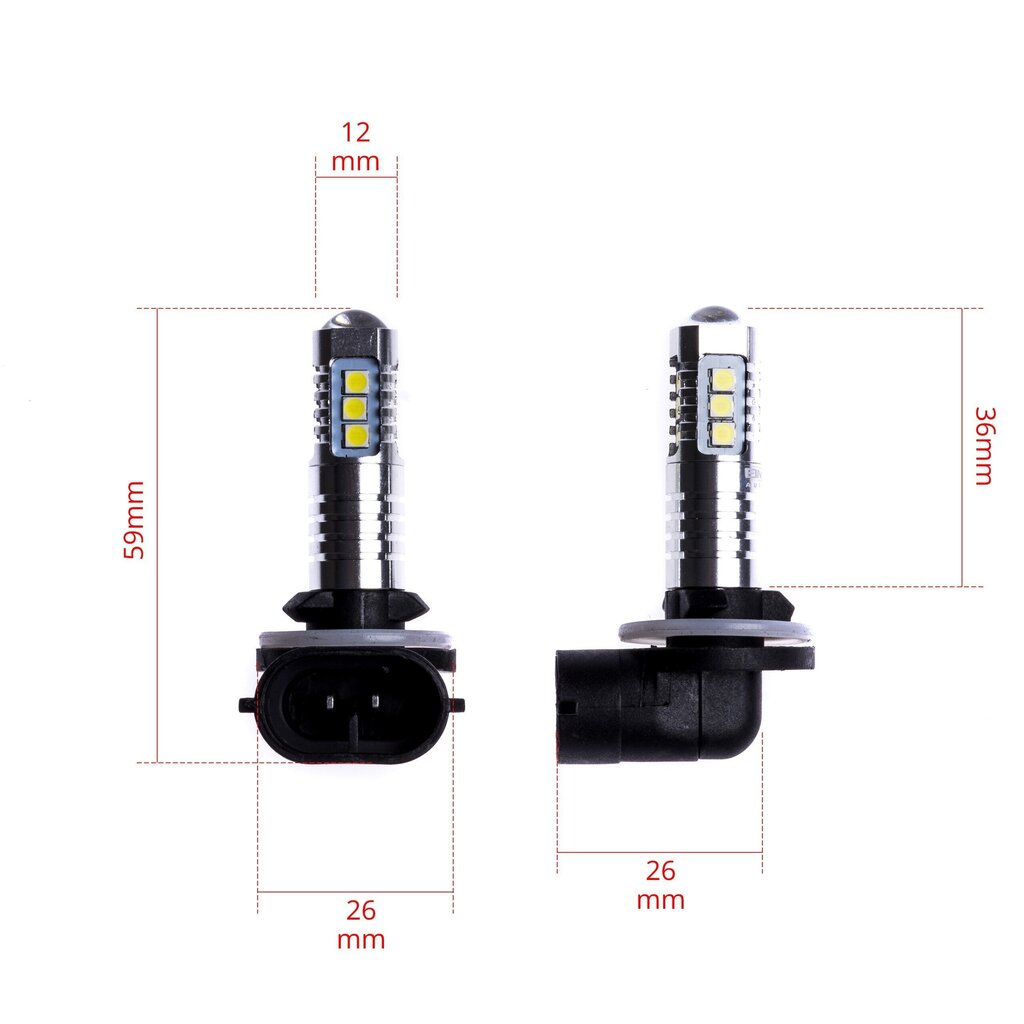 Auto LED Pirnid EinParts H27W 6000K 12V - 2 tk цена и информация | Autopirnid | kaup24.ee