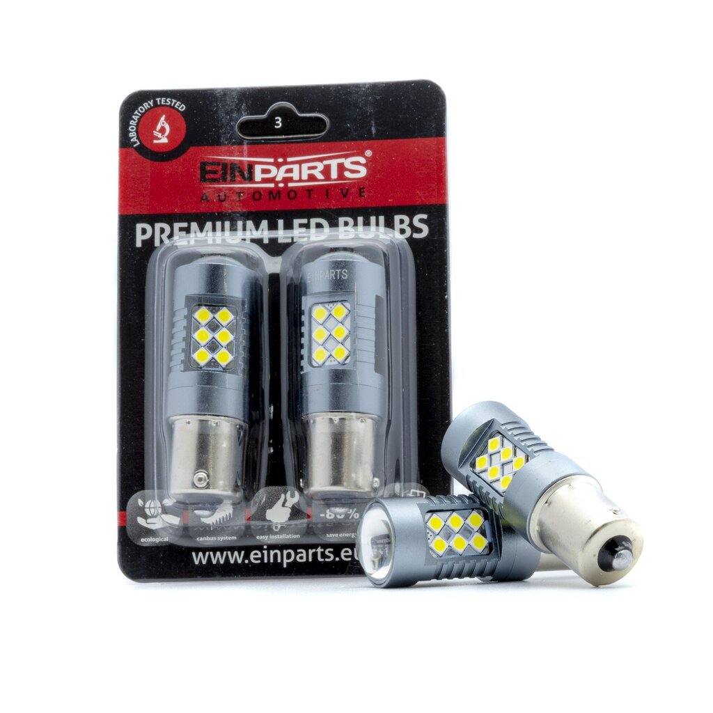 Auto LED Pirnid EinParts P21W 6000K CanBus 12V - 2 tk hind ja info | Autopirnid | kaup24.ee