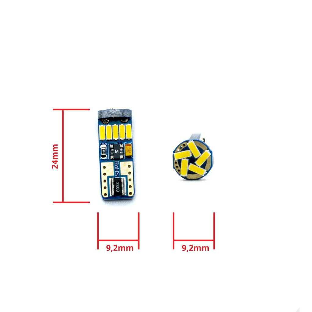 Auto LED Pirnid EinParts W5W 5000K CanBus 12V - 2 tk hind ja info | Autopirnid | kaup24.ee