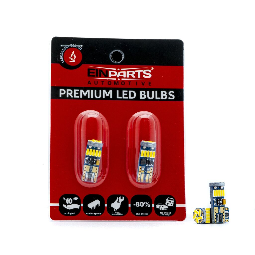 Auto LED Pirnid EinParts W5W 5000K CanBus 12V - 2 tk hind ja info | Autopirnid | kaup24.ee