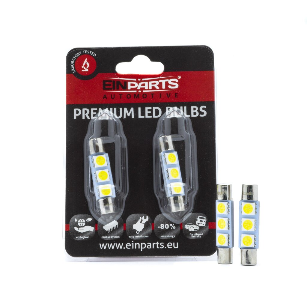 Auto LED Pirnid EinParts C3W Festoon 31mm 6000K CanBus 12V - 2 tk hind ja info | Autopirnid | kaup24.ee