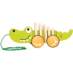 Laste puidust krokodill Hape - E0348 hind ja info | Imikute mänguasjad | kaup24.ee