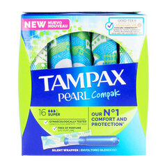 Super tampoonid PEARL Tampax Tampax Pearl Compak (18 uds) 18 uds hind ja info | Tampoonid, hügieenisidemed, menstruaalanumad | kaup24.ee