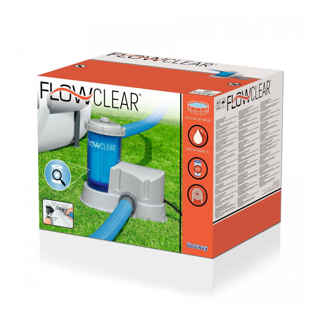 Filtripump FlowClear Bestway, 5678L/h hind ja info | Basseinitehnika | kaup24.ee