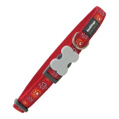 Koera kaelarihm Red Dingo Loomade jalajäljed (24-37 cm) (1,5 x 24-36 cm) цена и информация | Ошейники, подтяжки для собак | kaup24.ee