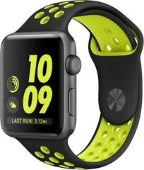 Apple Watch 4 / 5 / 6 / 7 / 8 / SE / ULTRA (42 / 44 / 45 / 49 MM), черный/салатный с мягким ремешком Tech-Protect цена и информация | Аксессуары для смарт-часов и браслетов | kaup24.ee