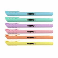 Текстовые маркеры Kores High Liner Pastel, 6 шт. цена и информация | Канцелярские товары | kaup24.ee