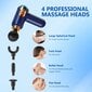 Juhtmeta massaažilöögipüstol; 4 otsaga lihasmasseerija; Massaažipüstol; Massage gun LIVMAN LC-002 цена и информация | Massaažiseadmed | kaup24.ee