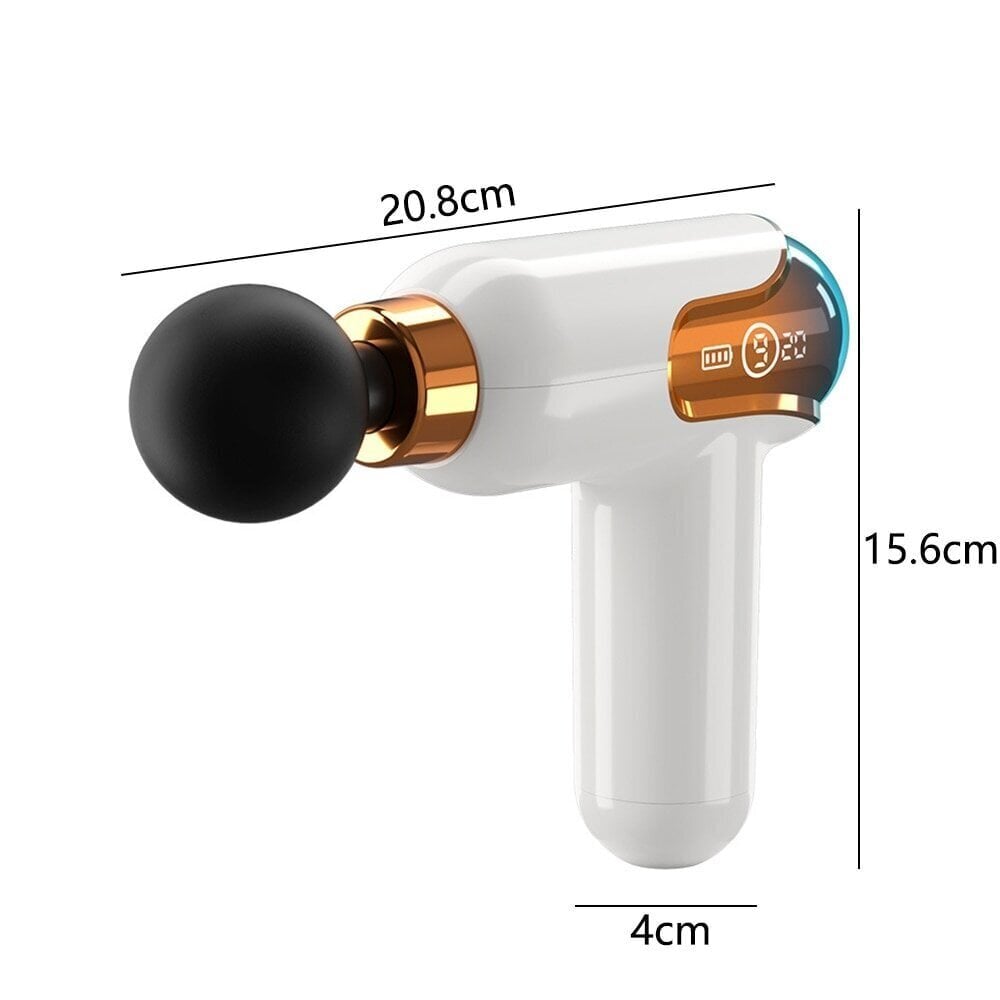 Juhtmeta massaažilöögipüstol; 4 otsaga lihasmasseerija; Massaažipüstol; Massage gun LIVMAN LC-002 цена и информация | Massaažiseadmed | kaup24.ee