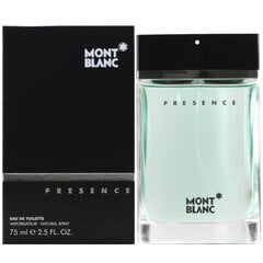 Mont Blanc Presence EDT meestele 75 ml цена и информация | Мужские духи | kaup24.ee