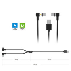 Dobe Magnetic Double USB - Type-c зарядный кабель TP5-2520 цена и информация | Borofone 43757-uniw | kaup24.ee