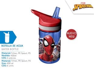 Spiderman tritaanist pudel 400 ml hind ja info | Joogipudelid | kaup24.ee