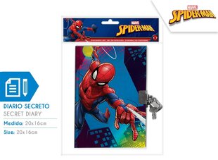 Spiderman tabalukuga päevik hind ja info | Vihikud, märkmikud ja paberikaubad | kaup24.ee