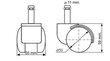 Kontoritooli rattad, 5 tk, kroom цена и информация | Mööblirattad | kaup24.ee