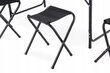 Kokkupandav turismilaud koos toolidega Outtec O-65670, 60x120x54,5 cm, must hind ja info | Matkamööbel | kaup24.ee