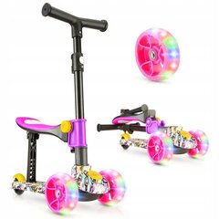 Balance kokkupandav roller 2in1 Stars S-66475, LED, roosa hind ja info | Tõukerattad | kaup24.ee