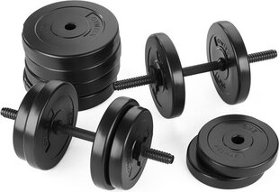 Reguleeritavate raskuste komplekt Gymtek G-66481, 2x20kg, must hind ja info | Hantlid, kangid, raskused | kaup24.ee