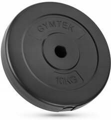 Hantli raskus Gymtek G-66469, 10 kg, 29 mm, must hind ja info | Hantlid, kangid, raskused | kaup24.ee