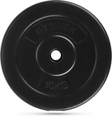 Hantli raskus Gymtek G-66469, 10 kg, 29 mm, must цена и информация | Гантели, гири, штанги | kaup24.ee