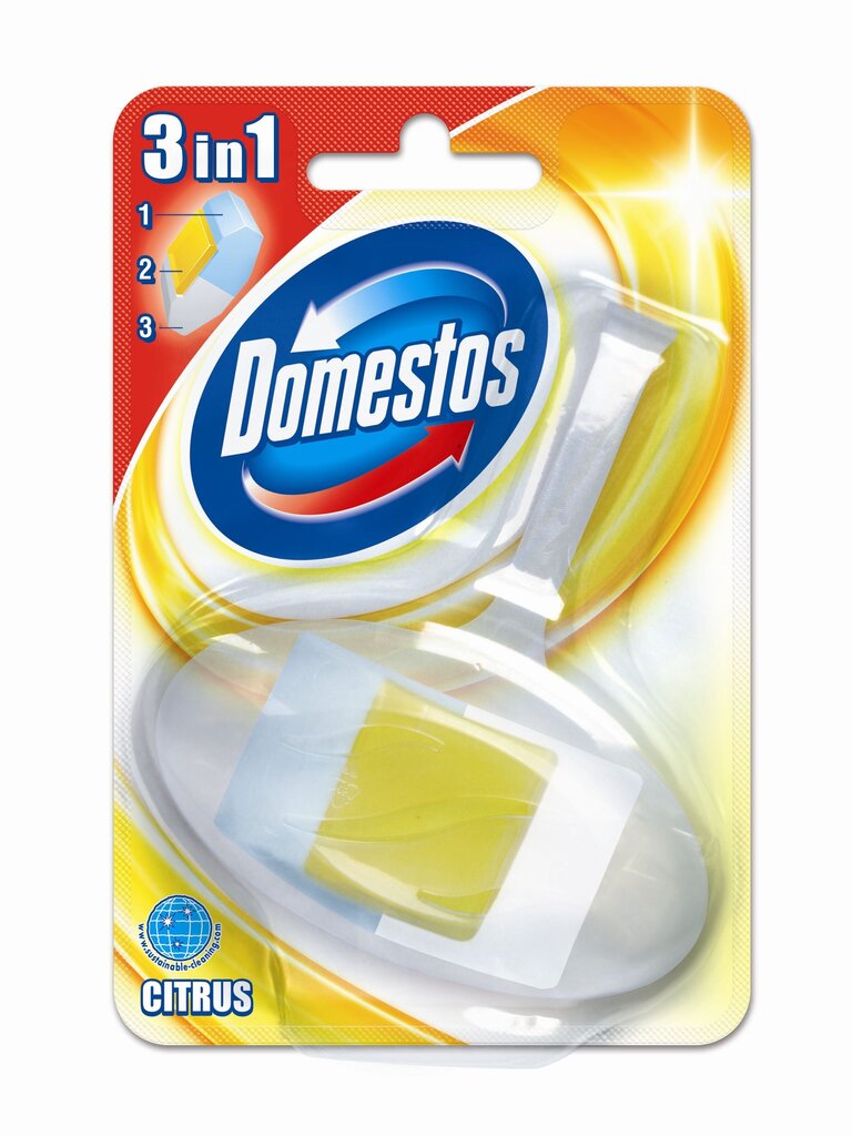 Domestos tualettruumi värskendaja tsitruseline värske, 40 g, 6 pakendit цена и информация | Puhastusvahendid | kaup24.ee