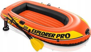 Täispuhutav kolmekohaline paat Intex Explorer Pro 300 58358NP, 244 cm, oranž цена и информация | Лодки и байдарки | kaup24.ee