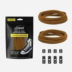 Elastsed paelad Xpand No-Tie Brown цена и информация | Уход за одеждой и обувью | kaup24.ee