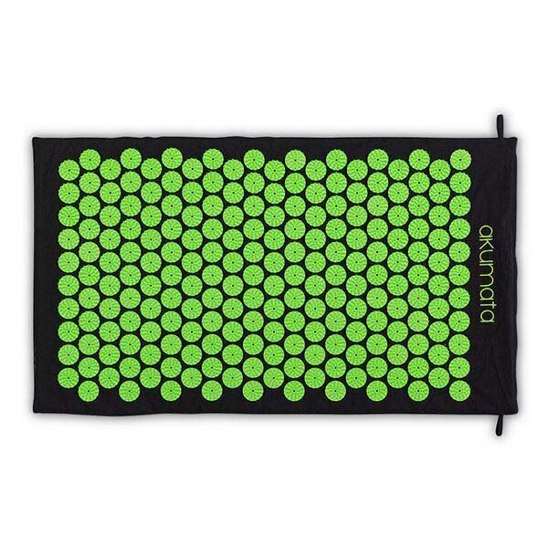 Akupressuurimatt koos padjaga Padi Akumata, 73x43 cm, must/roheline hind ja info | Massaažikaubad | kaup24.ee