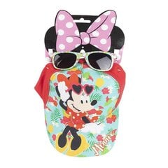 Komplekt Minnie Mouse Päikeseprillid Türkiissinine Müts (2 pcs) hind ja info | Tüdrukute mütsid, sallid, kindad | kaup24.ee