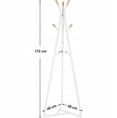 Riidepuu, 49x49x172cm, valge hind ja info | Nagid | kaup24.ee