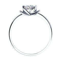 Серебряное кольцо, покрытие родием, 18.5, 925° цена и информация | Кольца | kaup24.ee