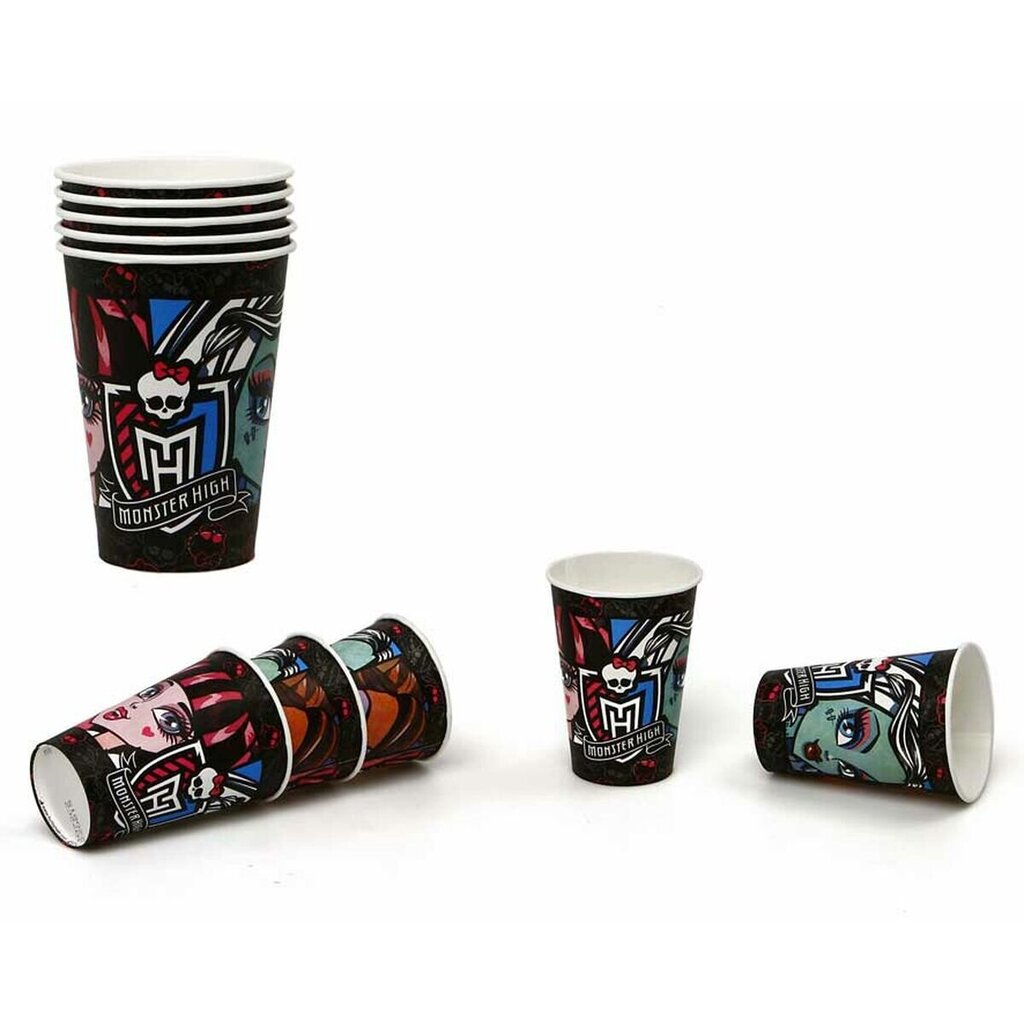 Klaaside komplekt Monster High Must hind ja info | Ühekordsed nõud | kaup24.ee